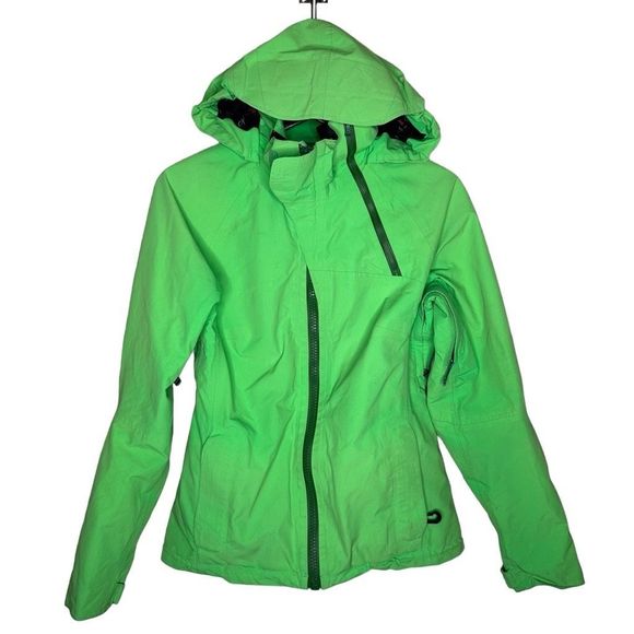 Burton AK Gore-Tex Snowboard Insulated Jacket Green Womens XS - Picture 1 of 8